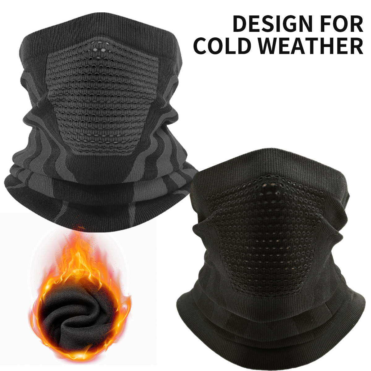 Neck Gaiter Fleece - Cache-cou d'hiver, cagoule polaire chaude, masque