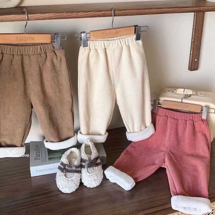 Corduroy Pant Warm - Vêtements d'automne et d'hiver pour enfants,