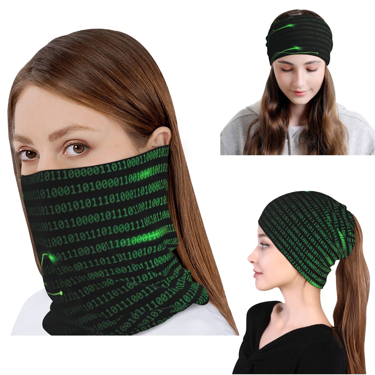 Neck Gaiter Fleece - Couverture polaire légère à motif code