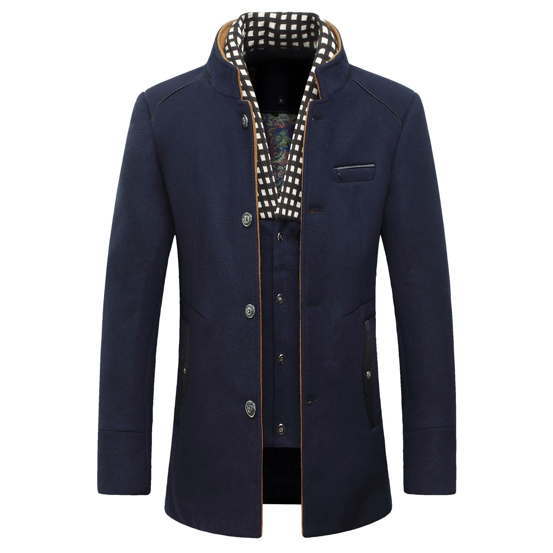 Wool Coat Peacoat - Veste en laine pour homme, coupe-vent