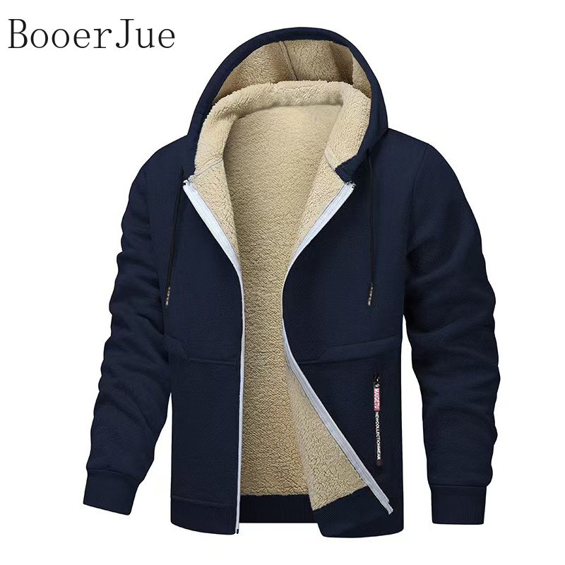 Sherpa Hoodie Fleece - Veste à capuche zippée épaisse doublée