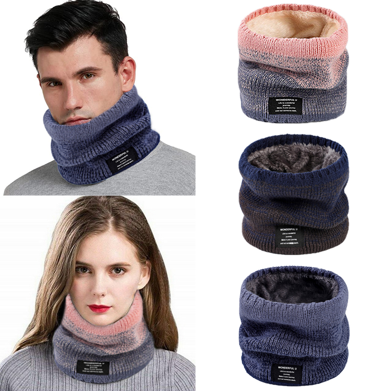 Wool Scarf Men - Hiver femmes hommes tricoté dégradé foulard