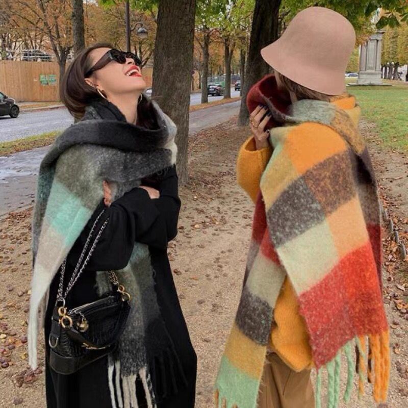 Cashmere Pashmina Wrap - Écharpe de luxe épaisse et chaude