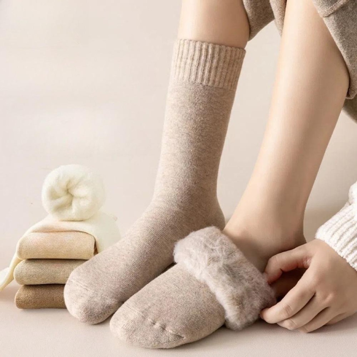 Thermal Sock Wool - 1 paire de chaussettes thermiques chaudes