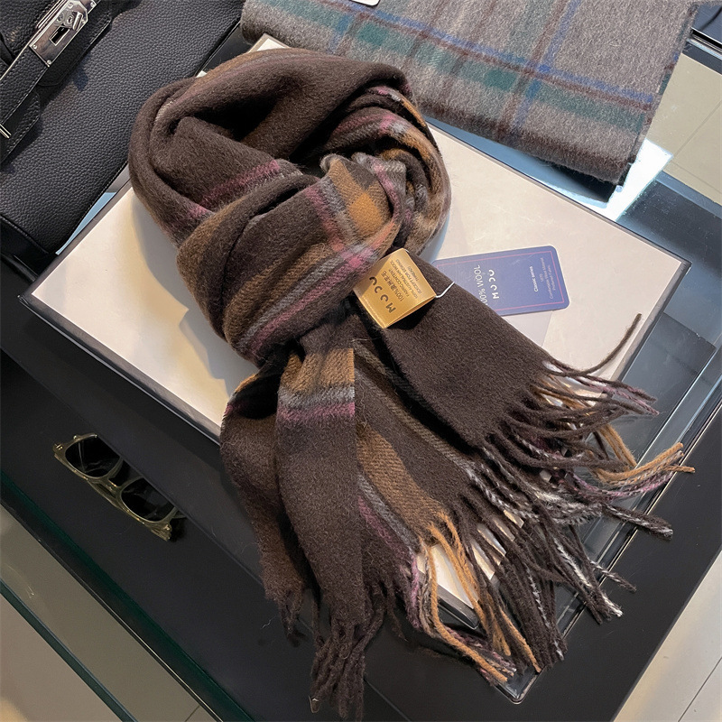 Wool Scarf Men - Haute qualité Pure 100% laine hommes