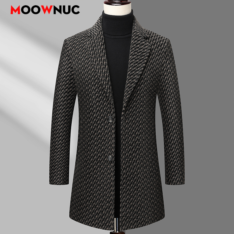 Wool Coat Peacoat - Manteau Long hommes veste en laine