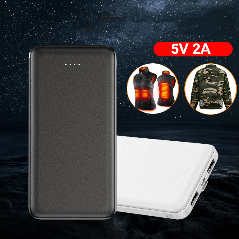 Heated Vest Battery - 5V 2A batterie externe 20000mAh pour