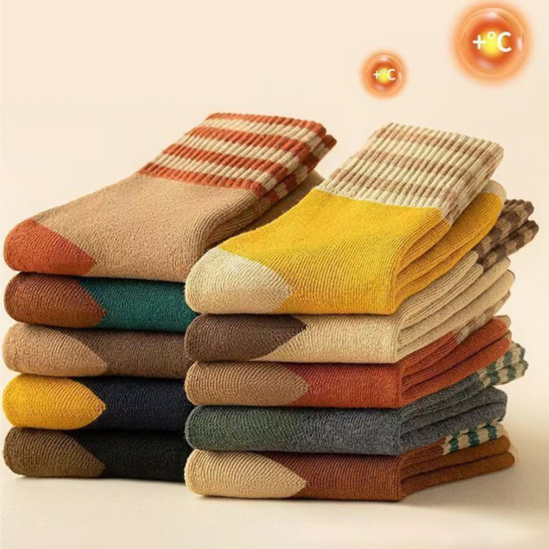 Thermal Sock Wool - Optique-Chaussettes thermiques mi-tube pour femmes, bonneterie