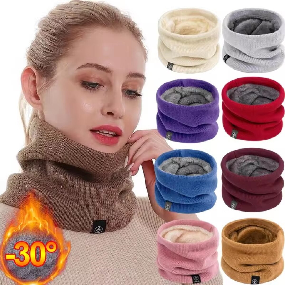 Winter Headband Fleece - Silencieux en peluche solide pour femme,