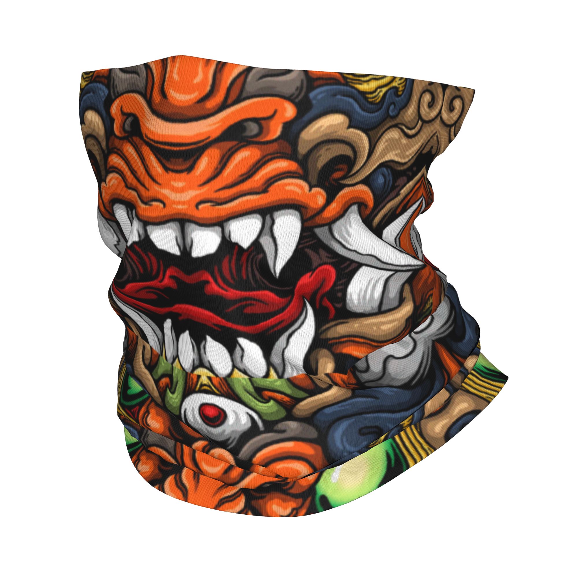 Neck Gaiter Fleece - Personnalisé samouraï démon Oni hiver bandeau