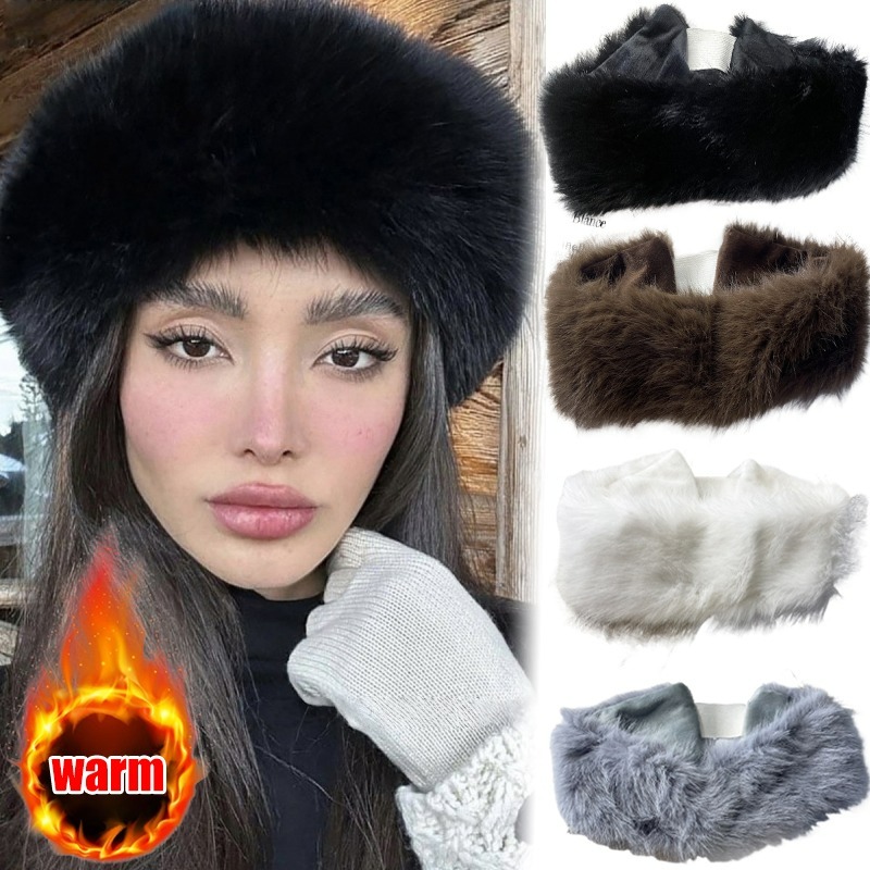 Bandeau en fourrure à large ba - Fleece Ear Warmer Band avis et prix