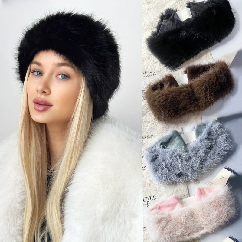 Bandeau en fourrure à large ba - Fleece Ear Warmer Band avis et prix