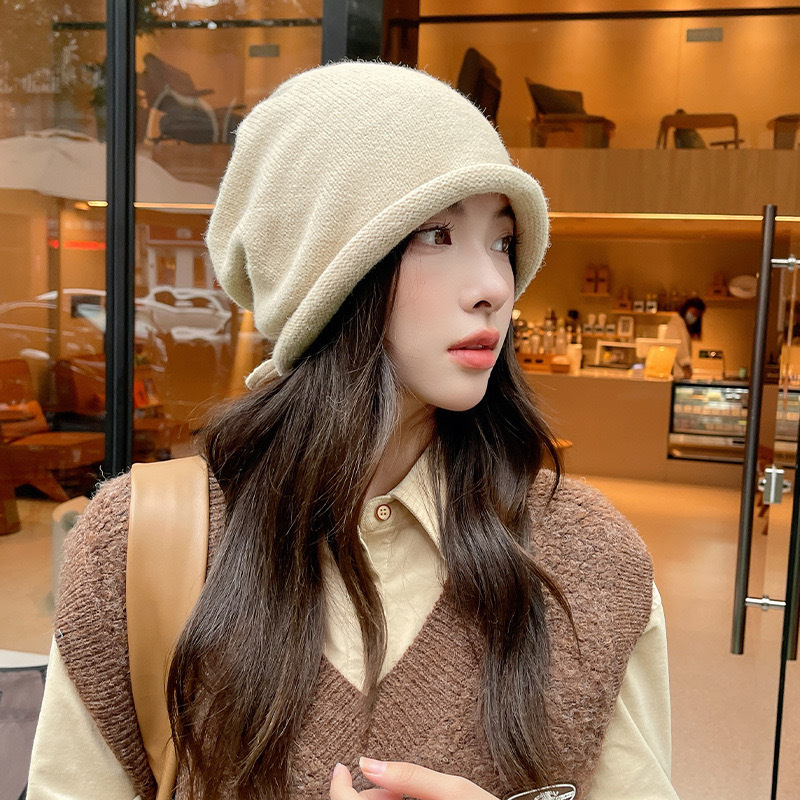 Bonnet tricoté capuche femme h - Knit Beanie Hat Warm avis et prix