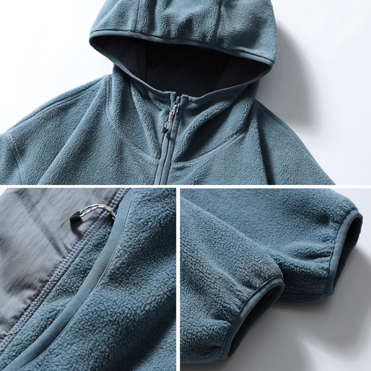 Sweat à capuche pour hommes au - Sherpa Hoodie Fleece avis et prix