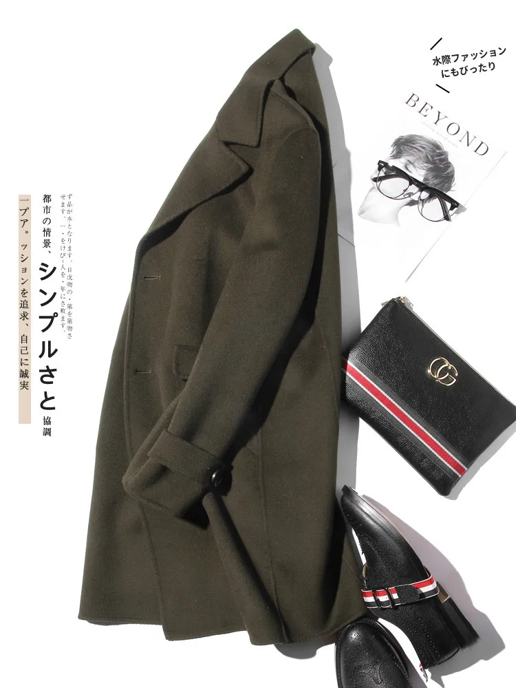 AYUNSUE 100% laine manteau hom - Wool Coat Peacoat avis et prix