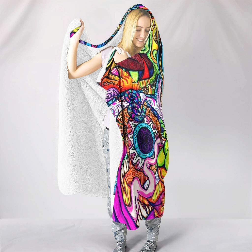 Couvertures à capuche arc-en-c - Sherpa Hoodie Fleece avis et prix
