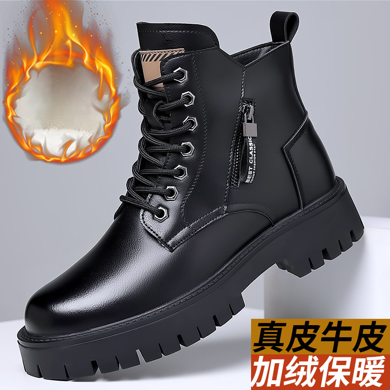 Hommes classiques en cuir véri - Waterproof Winter Boot avis et prix