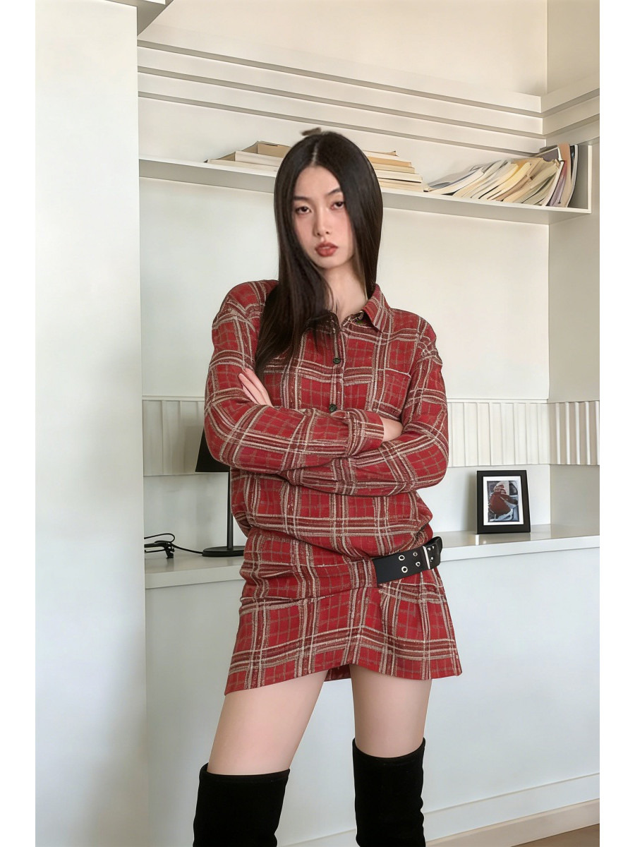 Robe chemise en flanelle à car - Flannel Shirt Lined avis et prix