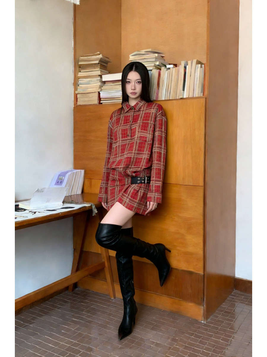 Robe chemise en flanelle à car - Flannel Shirt Lined avis et prix