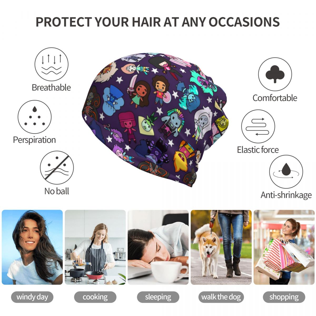 Crystal Gems Steven Universe B - Knit Beanie Hat Warm avis et prix