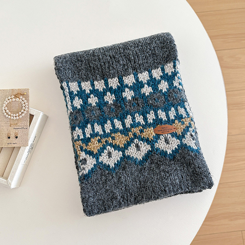 Écharpe tricotée jacquard pour - Wool Scarf Men avis et prix