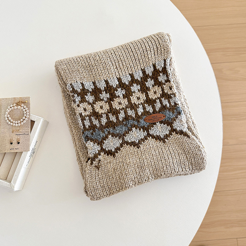 Écharpe tricotée jacquard pour - Wool Scarf Men avis et prix