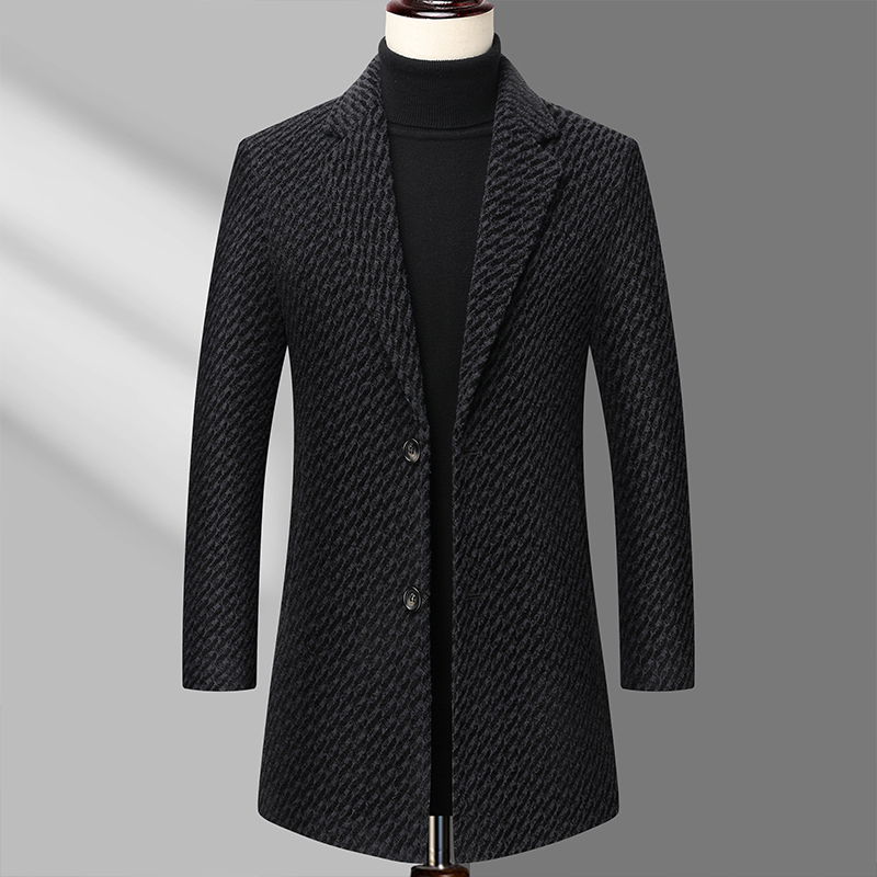 Manteau Long hommes veste en l - Wool Coat Peacoat avis et prix