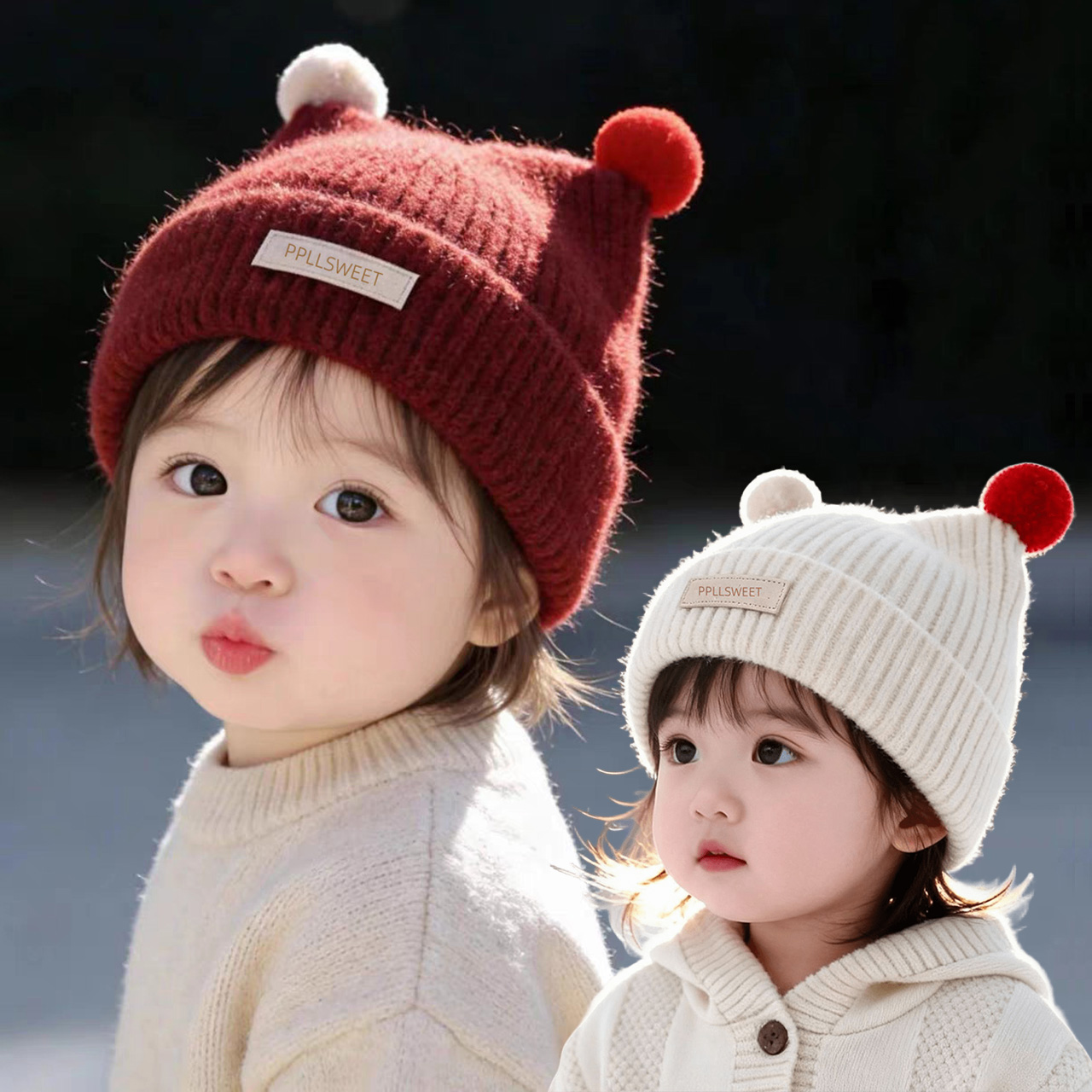 Bonnet tricoté pour bébé de 1  - Knit Beanie Hat Warm avis et prix