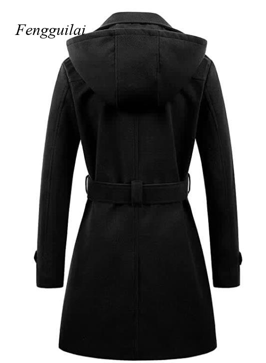 Manteau long en laine mélangée - Wool Coat Peacoat avis et prix