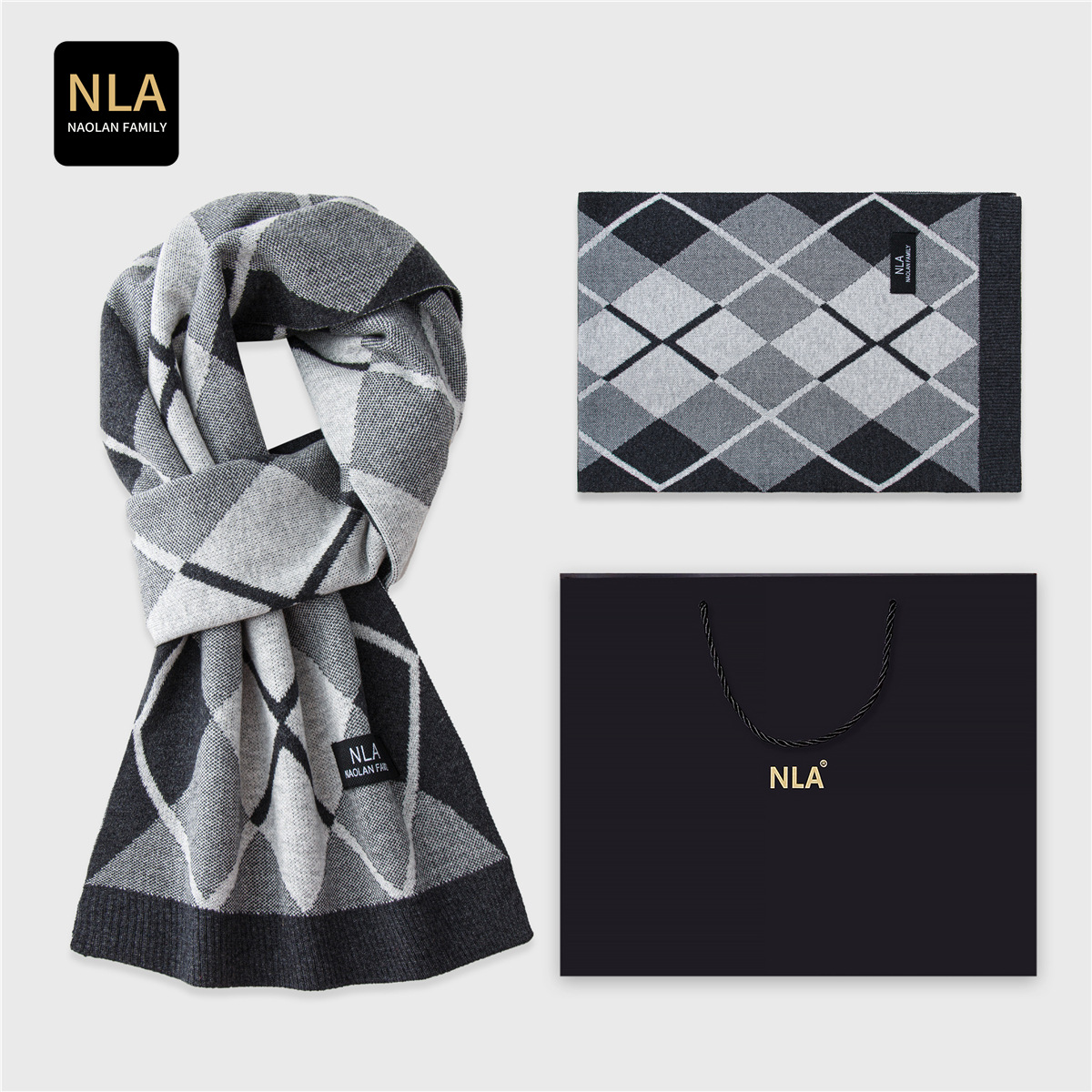 Coffret cadeau tricoté écharpe - Wool Scarf Men avis et prix