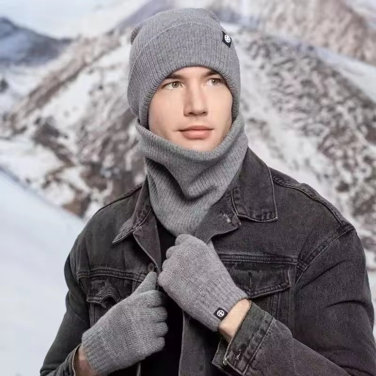 3 pièces hiver bonnet chapeau  - Wool Scarf Men avis et prix