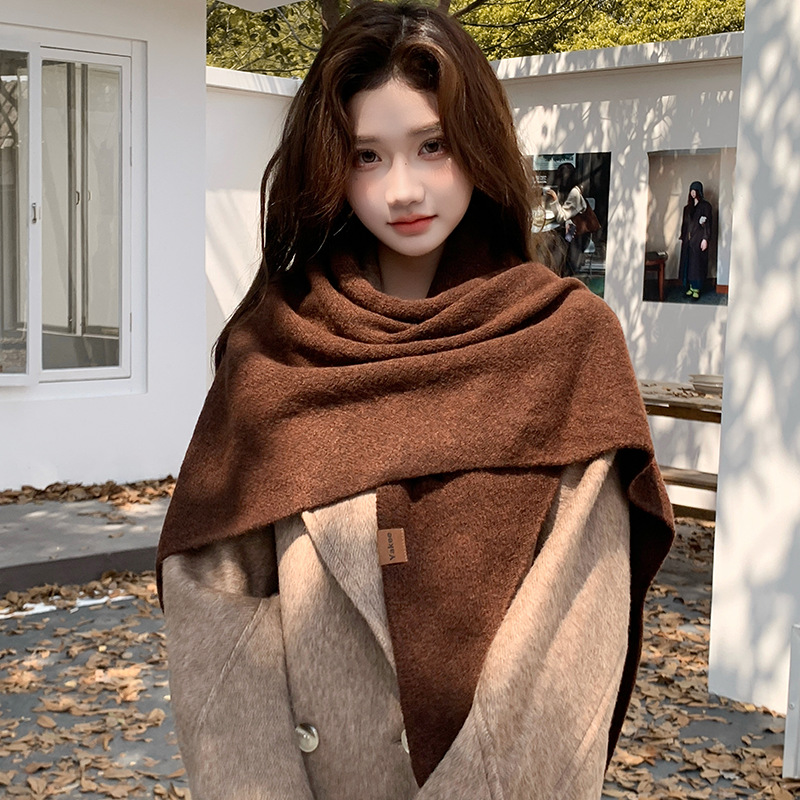 Châle triangulaire tricoté uni - Shawl Wrap Winter avis et prix